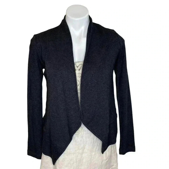 Eileen Fisher sweater coat waffle knit cardigan minimalist capsule wardrobe   XS - Picture 1 of 5